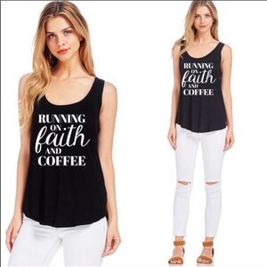 Running On Faith & Coffee Tank Top